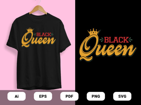 Free Black Queen T-shirts Design Vector Review