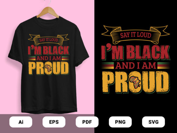 I m a Black Proud T-shirt Design Vector Review