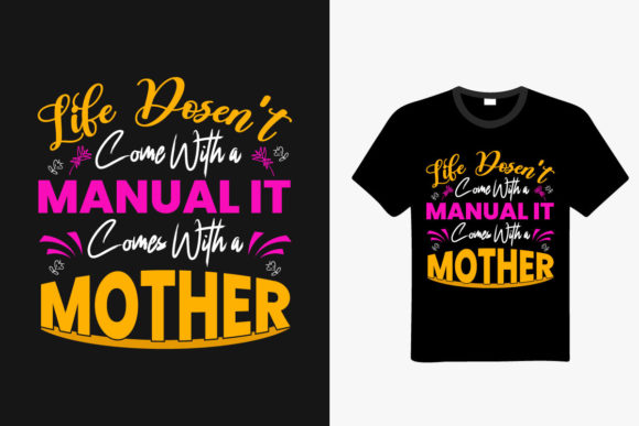 Motherly Charm in Embroidery: A Designer’s Take on the Mothers Typography T-Shirt Design