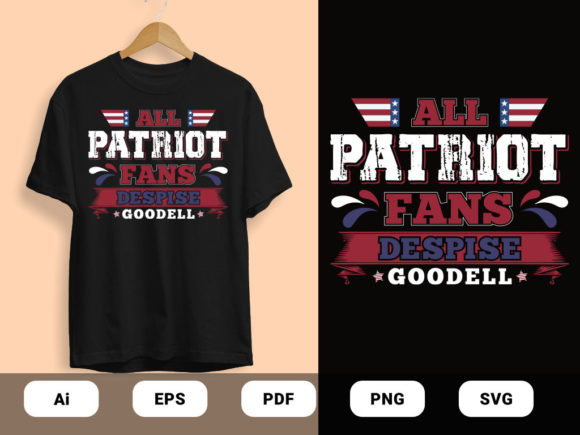 Patriot Fans T-shirt Design Vector Review